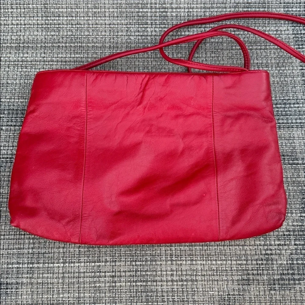 Chic Red Leather Clutch